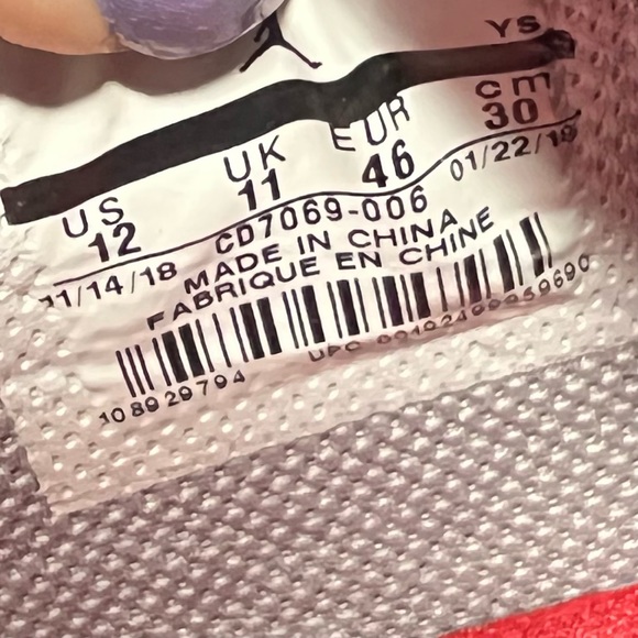 Nike Jordan Legacy 312 Low Sneakers in Bred Cement - Picture 9 of 9